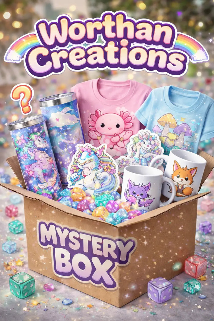 Worthan Creations Mystery Box | Surprise Custom Apparel, Tumblers, Stickers & More Worthan Creations