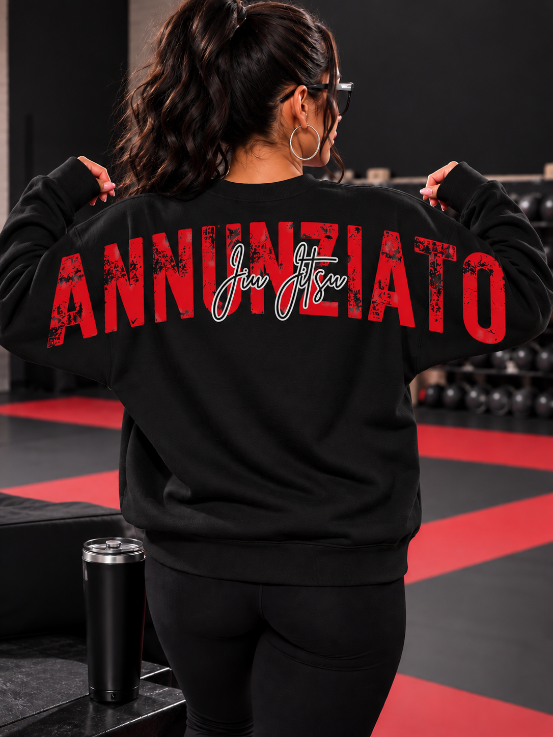 Annunziato Jiu Jitsu Oversized Back Print Sweatshirt | Adult Crewneck