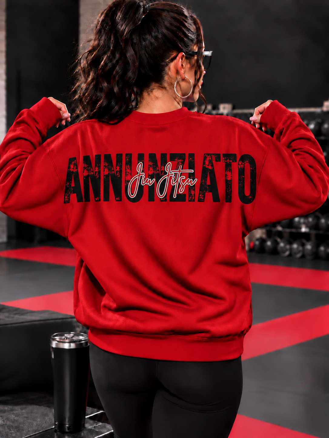 Annunziato Jiu Jitsu Oversized Back Print Sweatshirt | Adult Crewneck