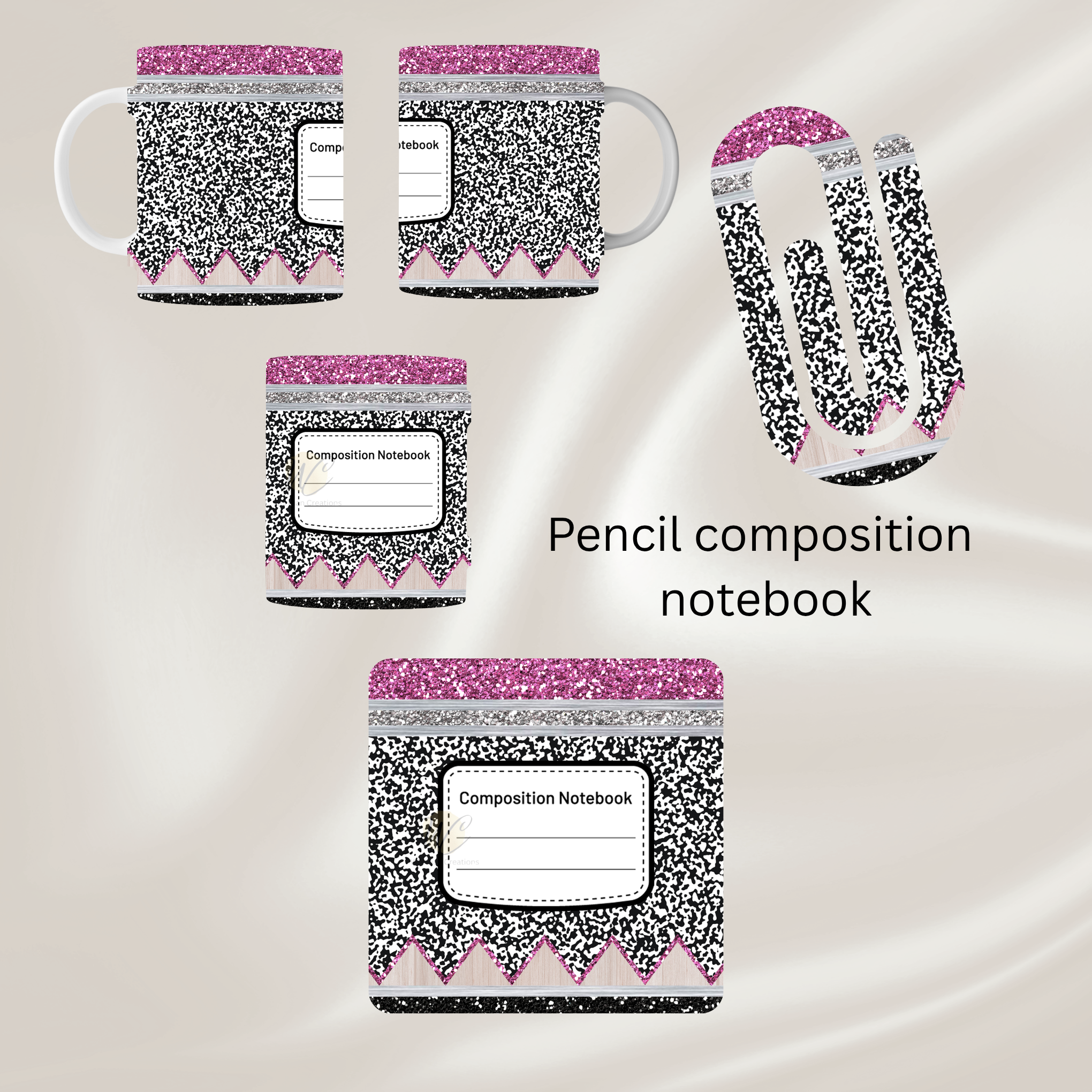 Teacher Appreciation Gift Bundle | Personalized 11oz Mug, Coaster & Giant Paperclip | Custom Teacher Gifts | End of Year Teacher Gift Idea