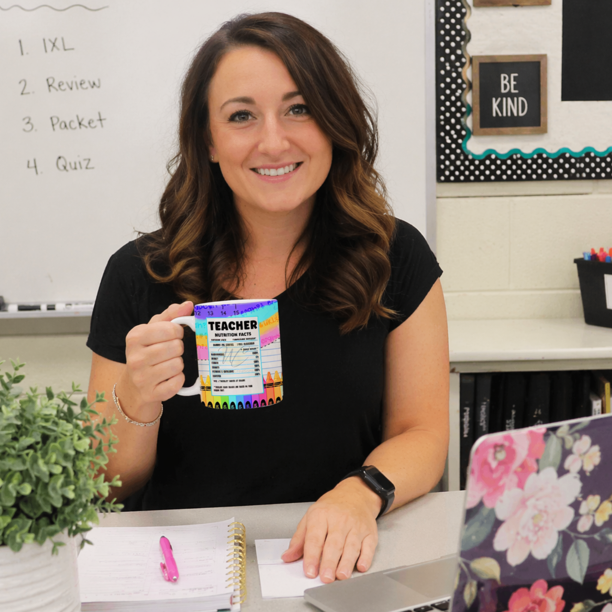 Personalized Teacher Mug 11oz | Custom Teacher Appreciation Gift | End of Year Teacher Gift | Cute Teacher Coffee Mug