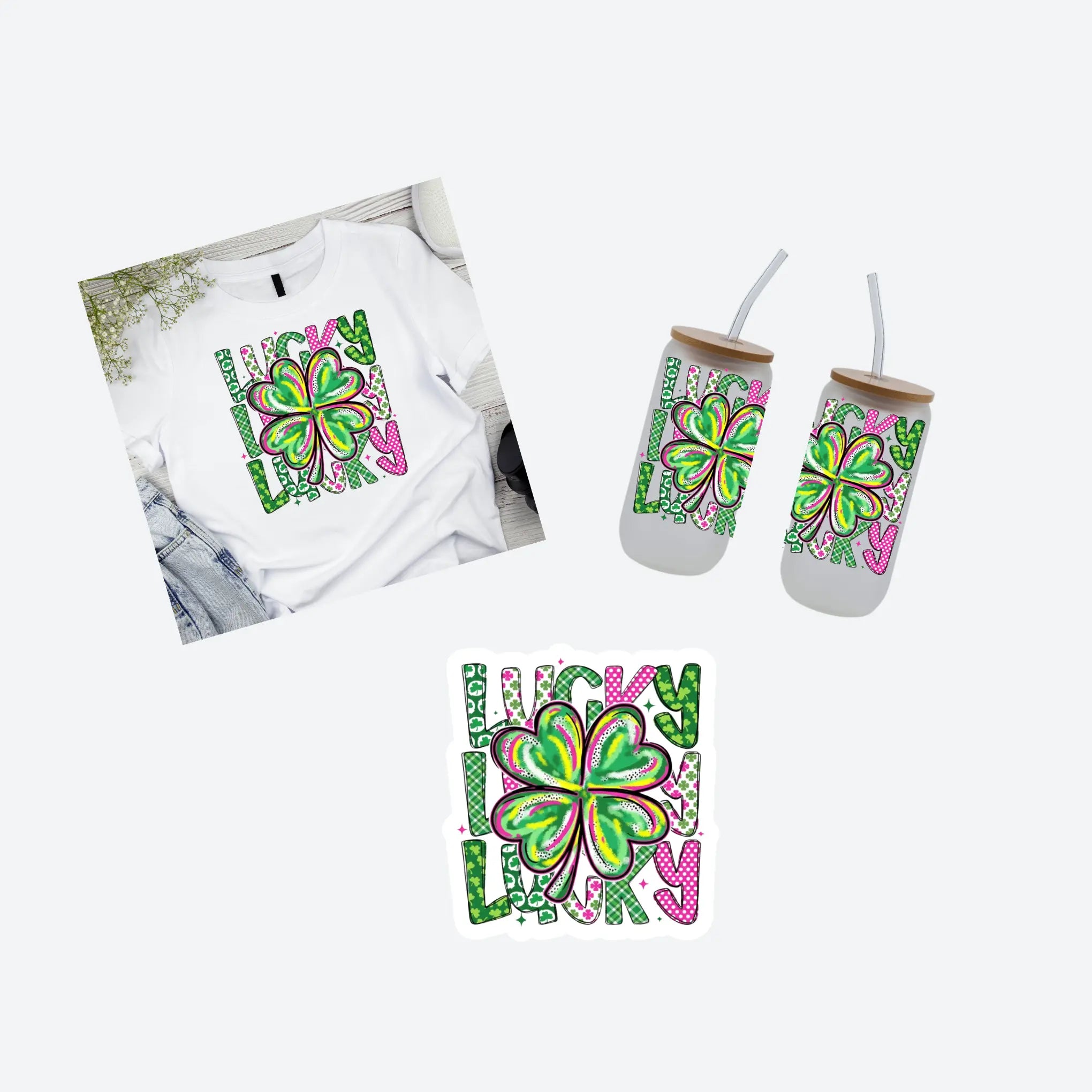 Custom Starter Pack Bundle | Custom Shirt, Mug or Glass Cup & Stickers Worthan Creations