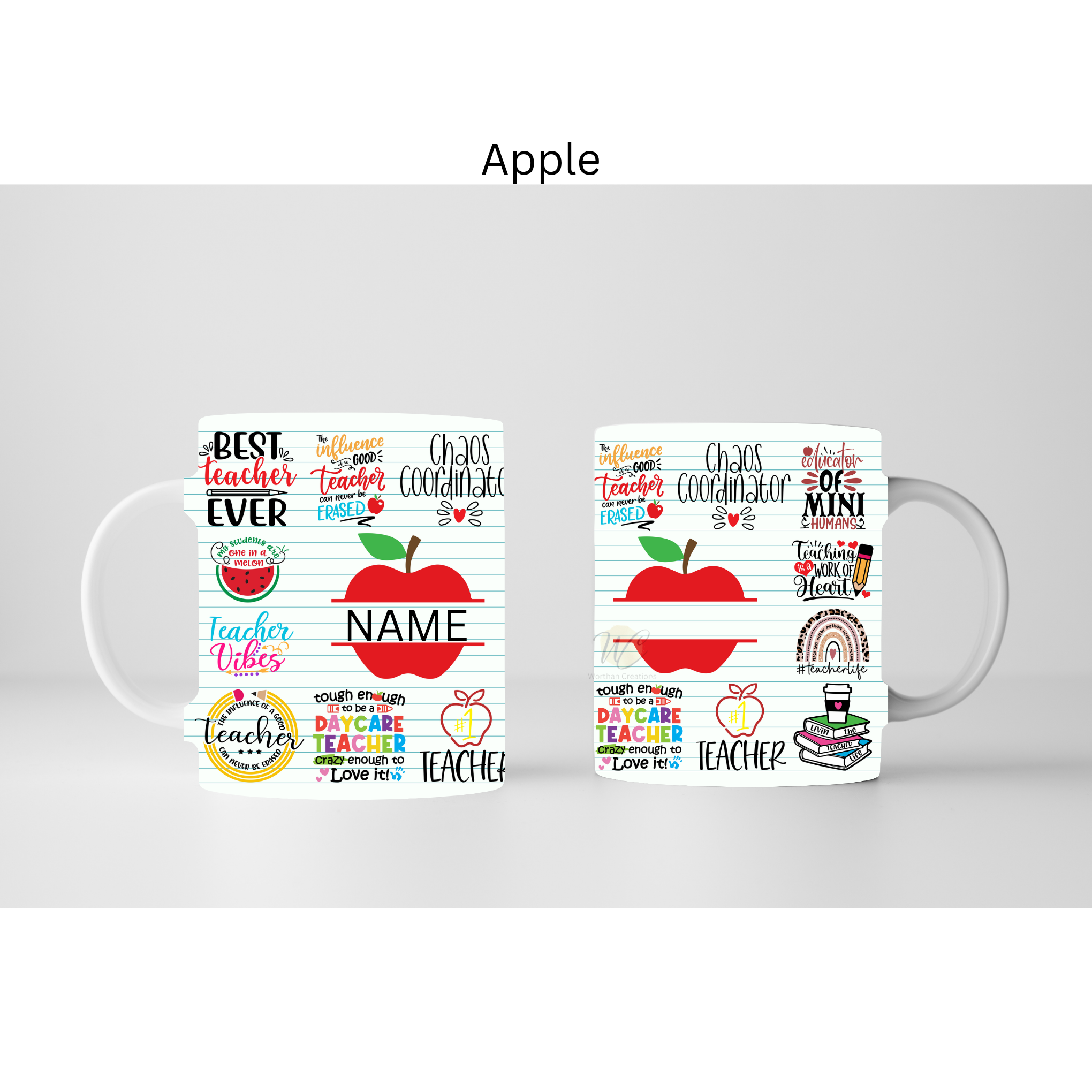 Personalized Teacher Mug 11oz | Custom Teacher Appreciation Gift | End of Year Teacher Gift | Cute Teacher Coffee Mug