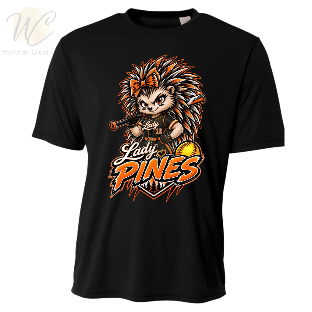 Lady Pines Softball Team Performance Shirt | Custom Team Spirit Tee | Adult XS–6X
