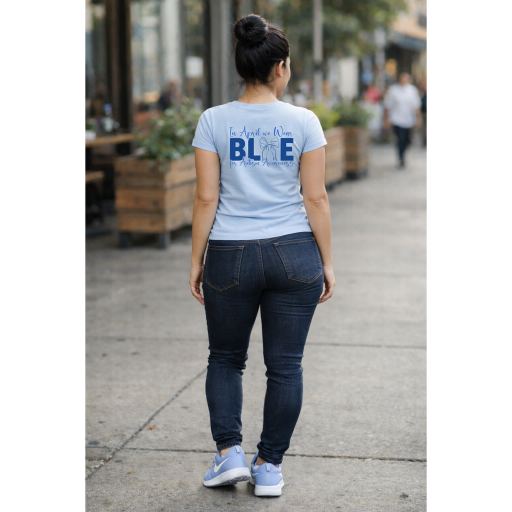 Autism Awareness Shirt – “In April We Wear Blue” T-Shirt | Autism Acceptance Tee | Support Neurodiversity Apparel