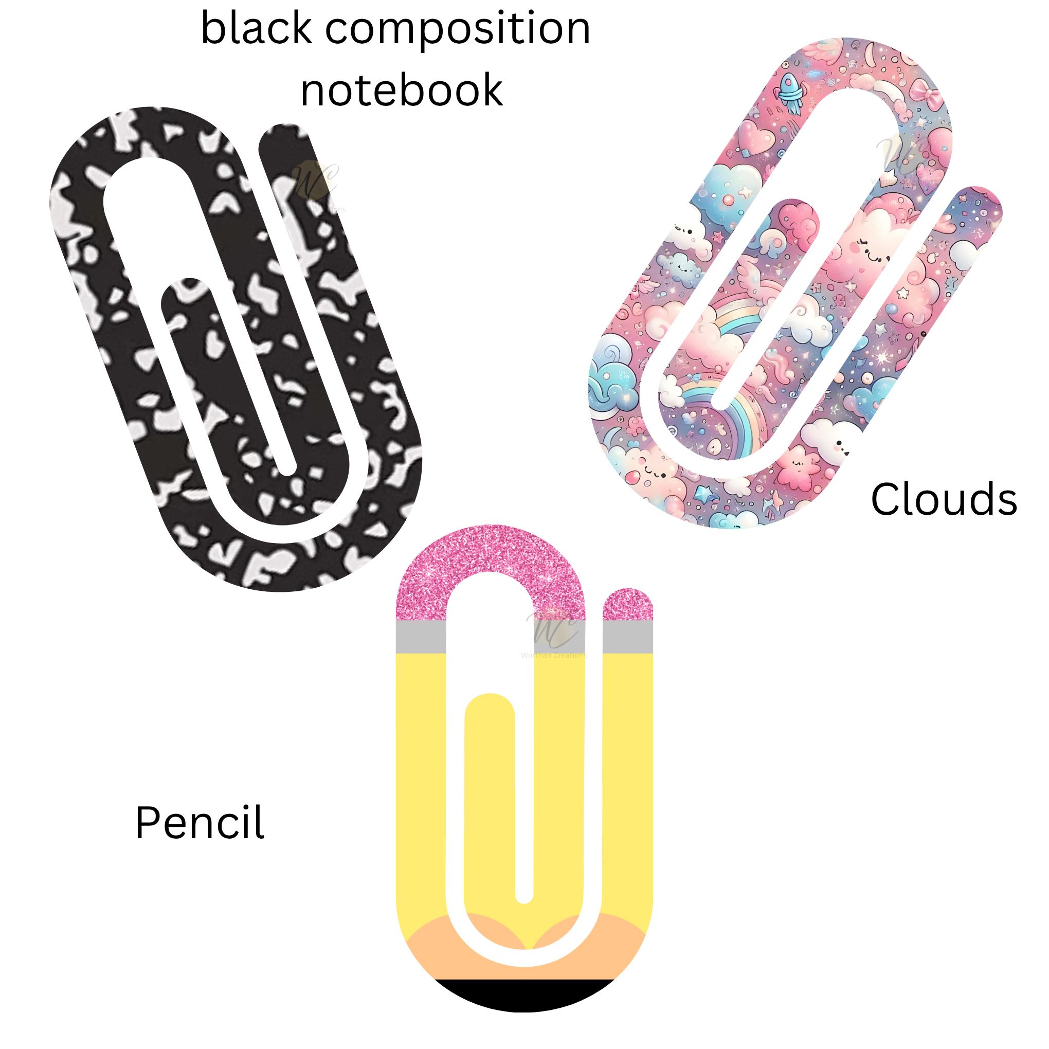 Jumbo Decorative Paperclips | Giant 4x2 Inch Paper Clips for Teachers, Planners & Office | Cute Desk Accessories | Bookmark Clips
