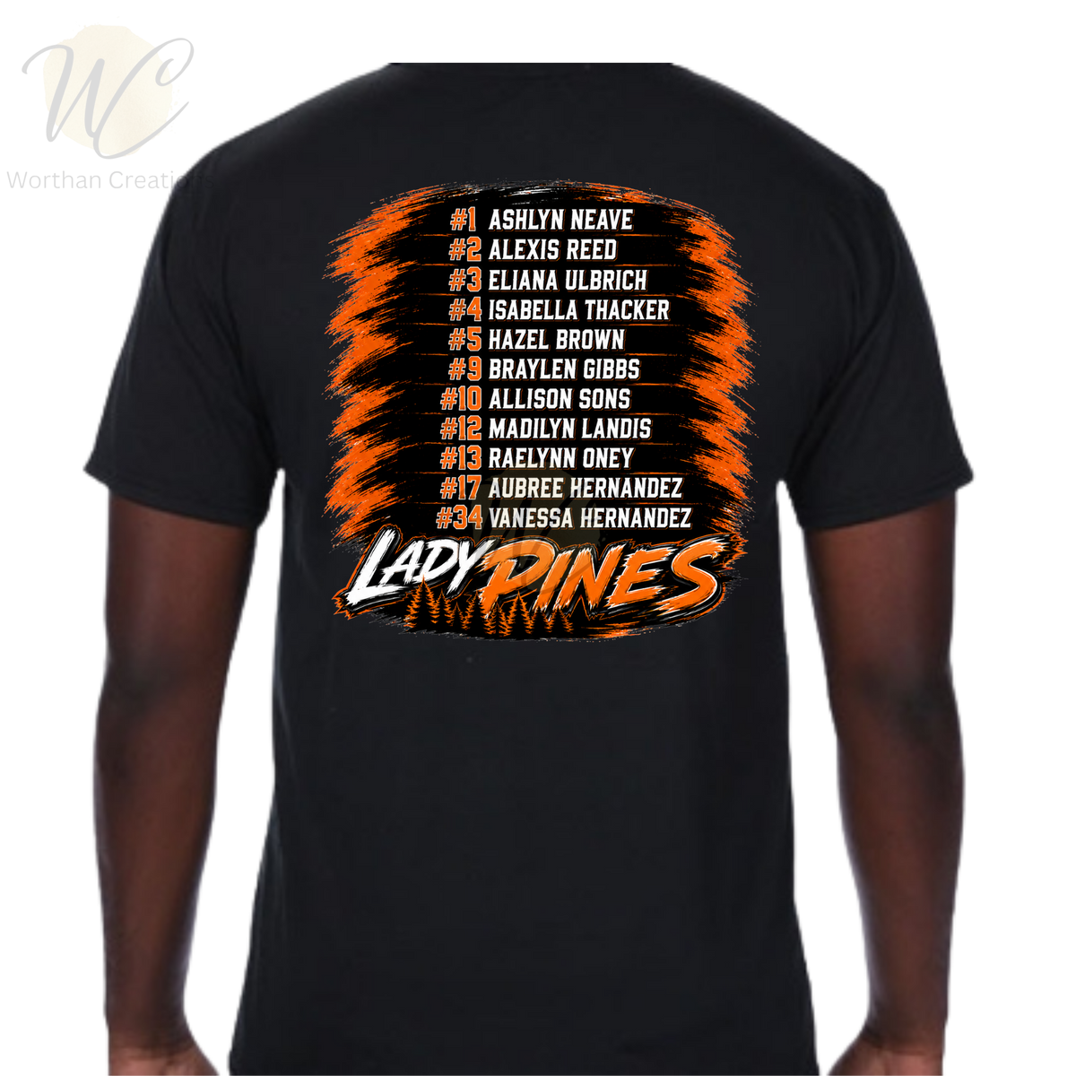 Lady Pines Softball Team Performance Shirt | Custom Team Spirit Tee | Adult XS–6X