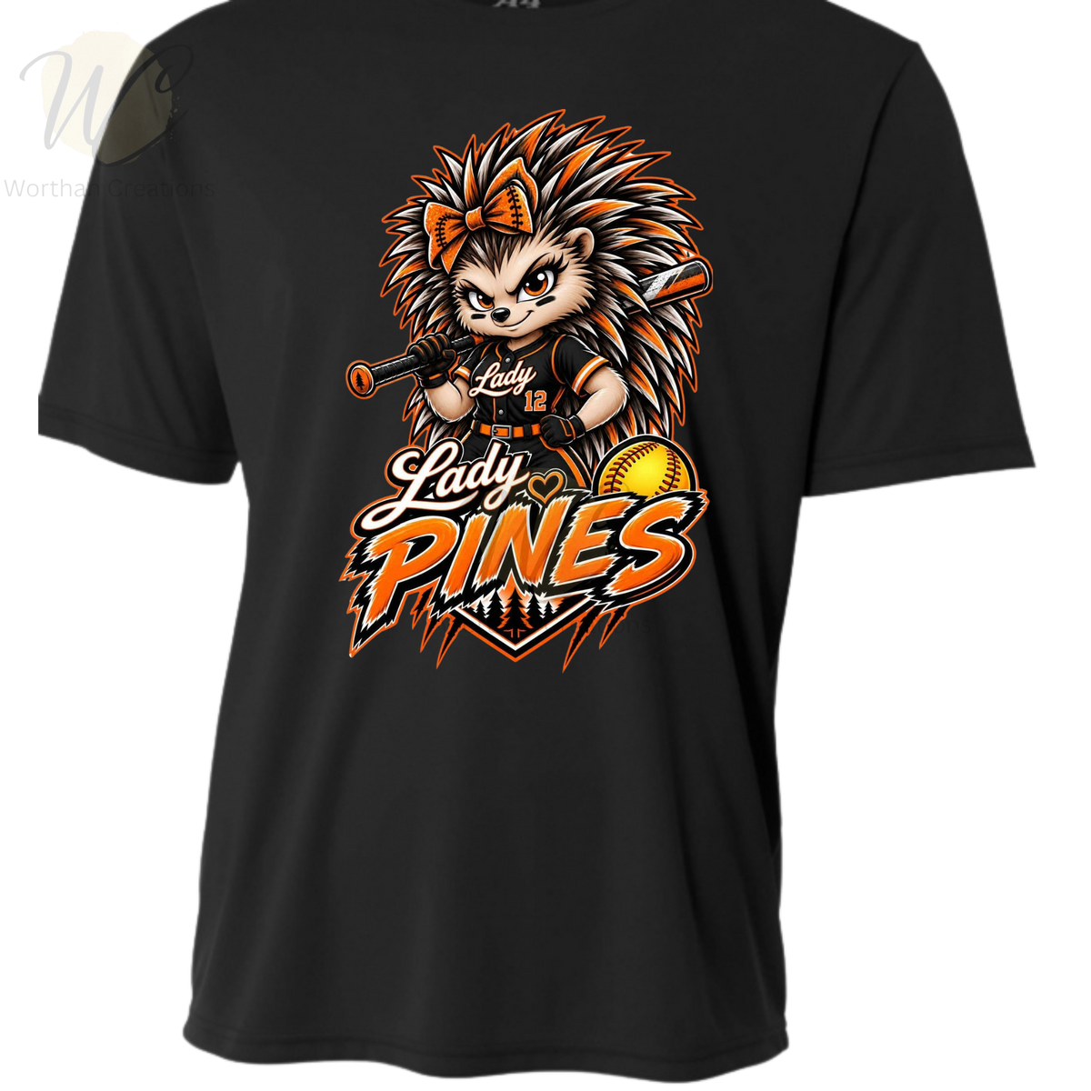 Lady Pines Softball Performance Shirt | Official Team & Family Spirit Tee | Youth