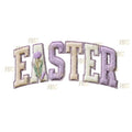 Floral Easter DTF Transfer | Vintage Easter Lettering Heat Press Transfer | Spring Shirt Design Worthan Creations