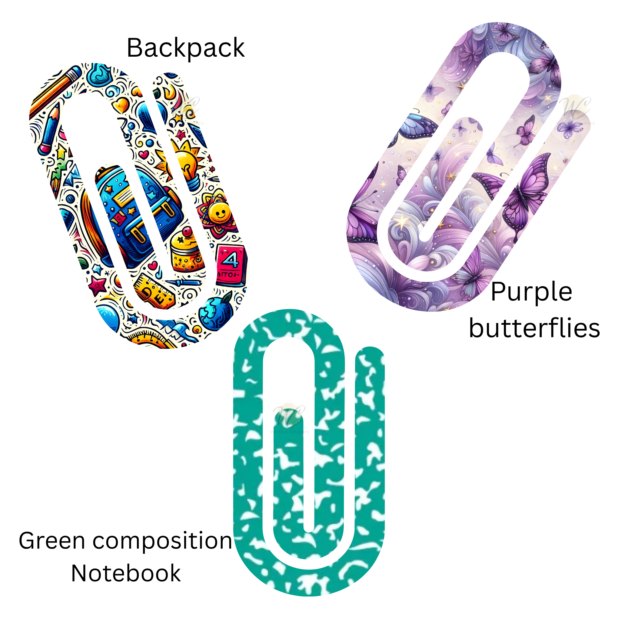 Jumbo Decorative Paperclips | Giant 4x2 Inch Paper Clips for Teachers, Planners & Office | Cute Desk Accessories | Bookmark Clips