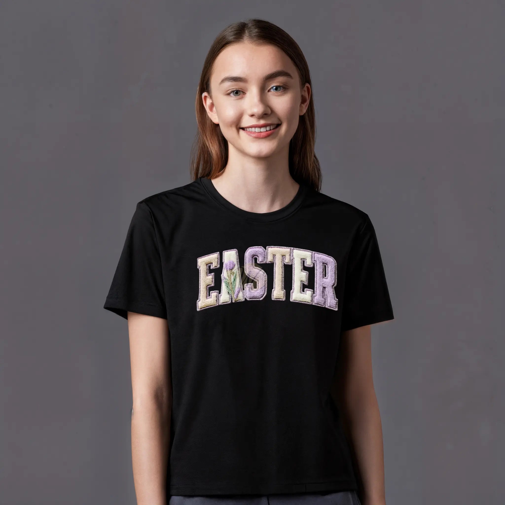 Floral Easter DTF Transfer | Vintage Easter Lettering Heat Press Transfer | Spring Shirt Design Worthan Creations