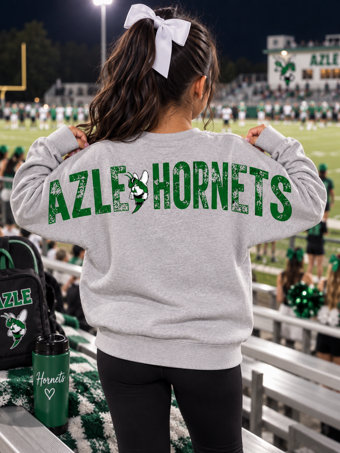 Personalized Youth Sweatshirt – Custom Oversized Shoulder-to-Shoulder Back Lettering