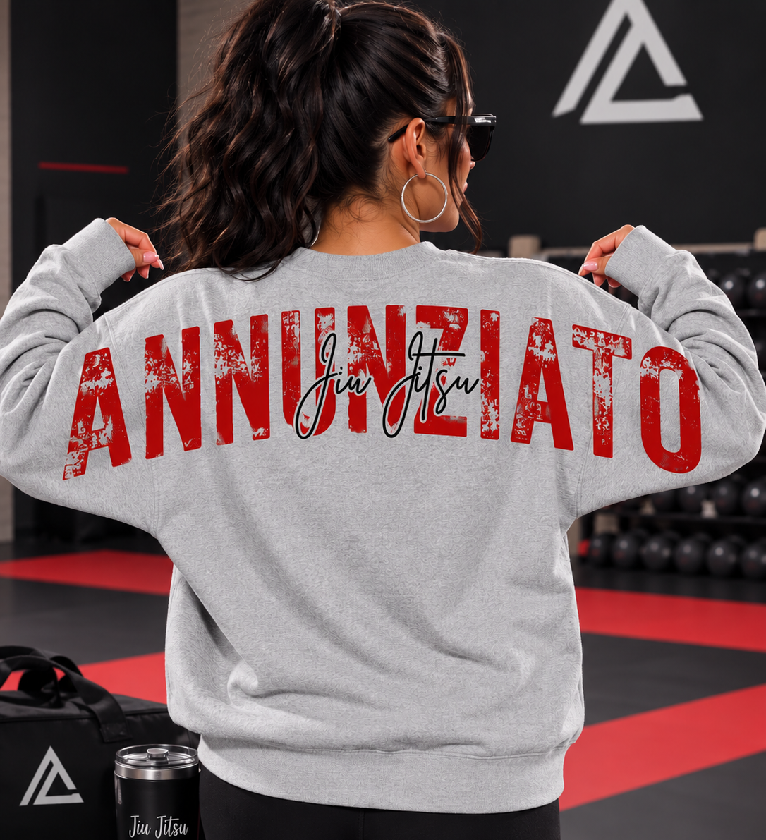 Annunziato Jiu Jitsu Oversized Back Print Sweatshirt | Adult Crewneck