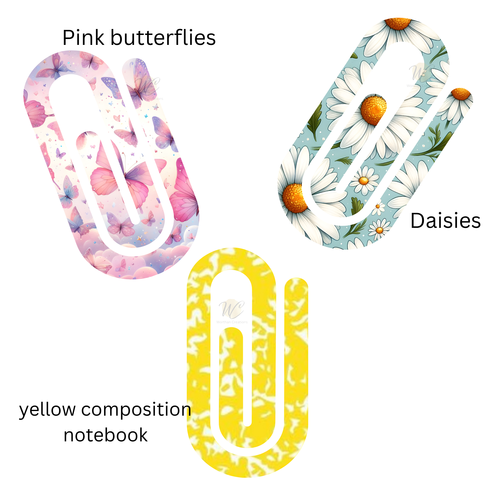 Jumbo Decorative Paperclips | Giant 4x2 Inch Paper Clips for Teachers, Planners & Office | Cute Desk Accessories | Bookmark Clips