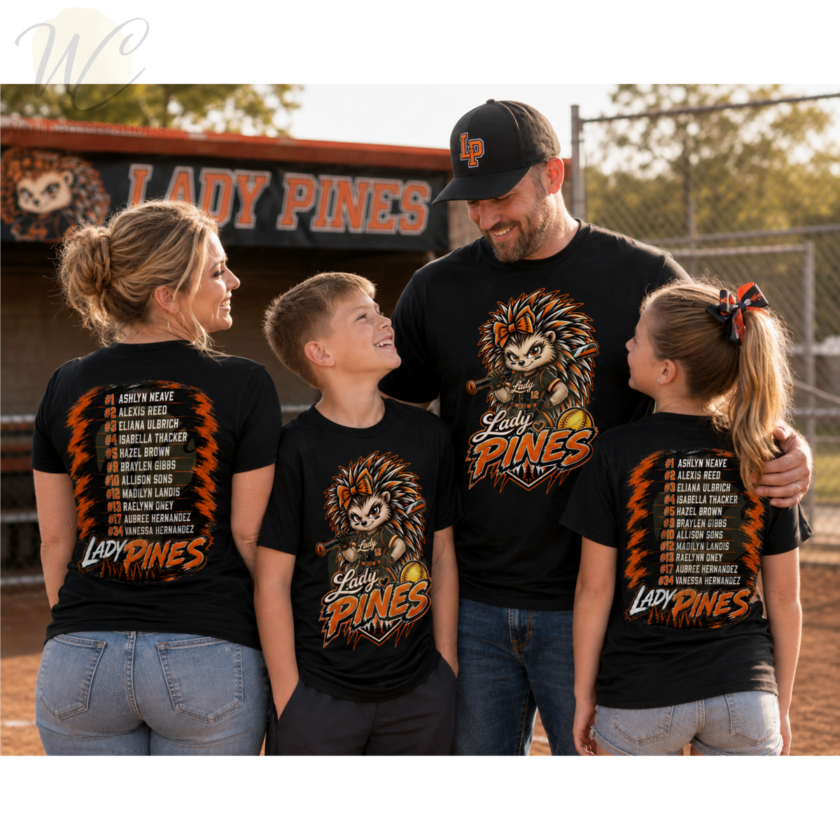 Lady Pines Softball Performance Shirt | Official Team & Family Spirit Tee | Youth