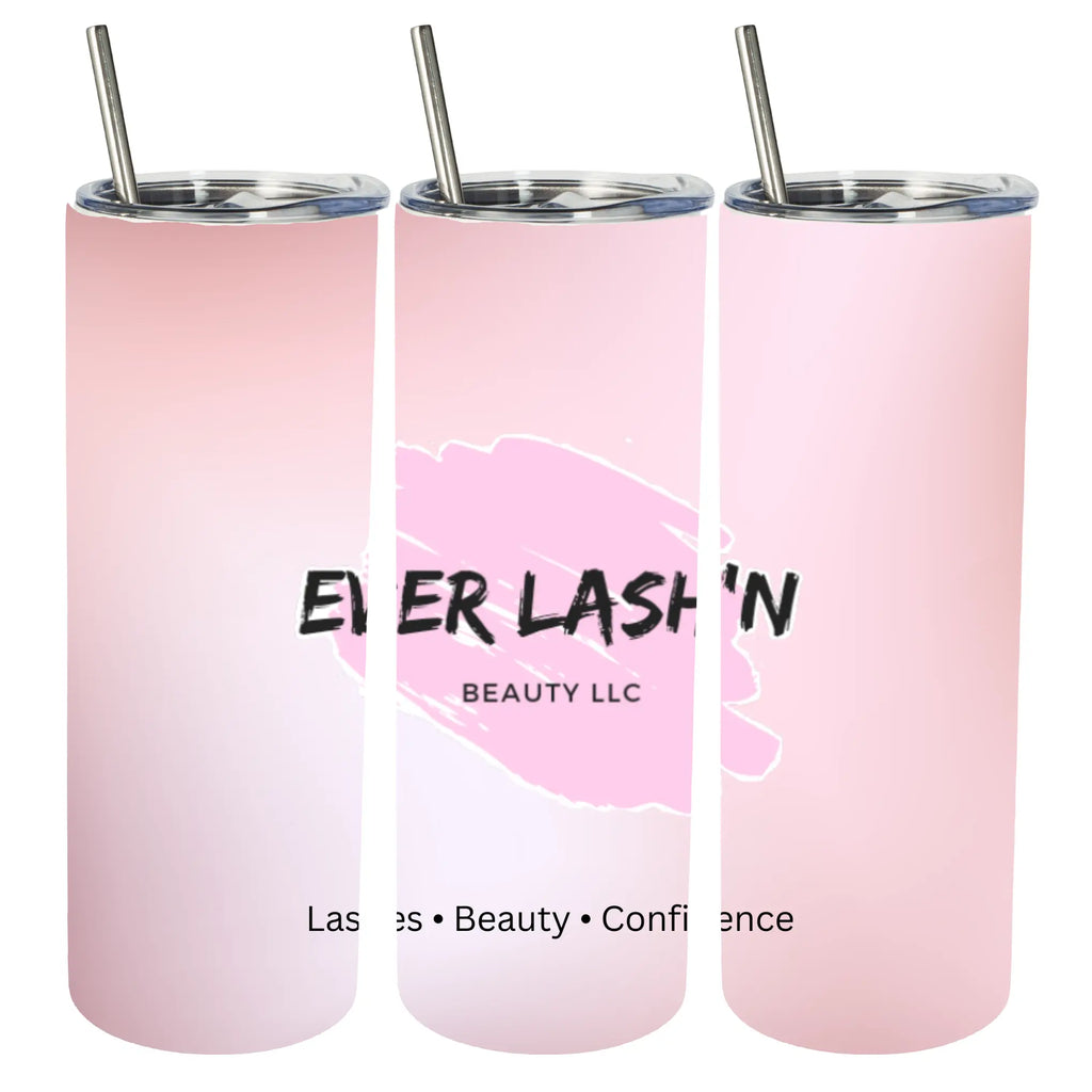 Custom 20oz Skinny Tumbler | Personalized Stainless Steel Tumbler with Name or Logo | Handmade Insulated Tumbler Worthan Creations